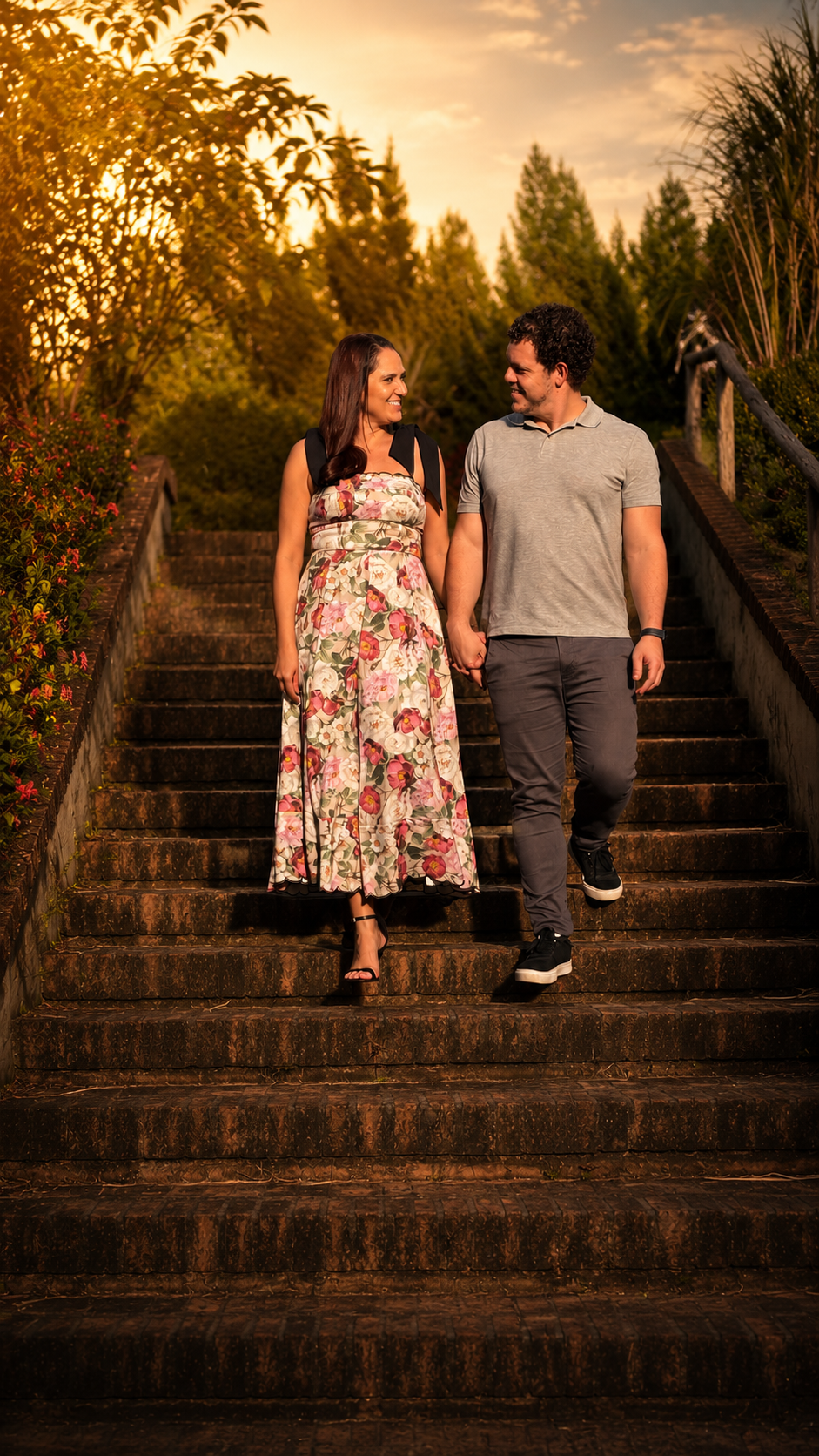 Lucas e Vivian na ponte