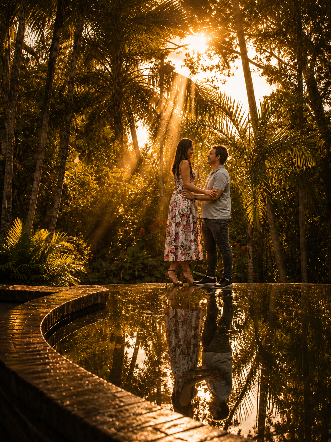 Lucas e Vivian em momento romântico